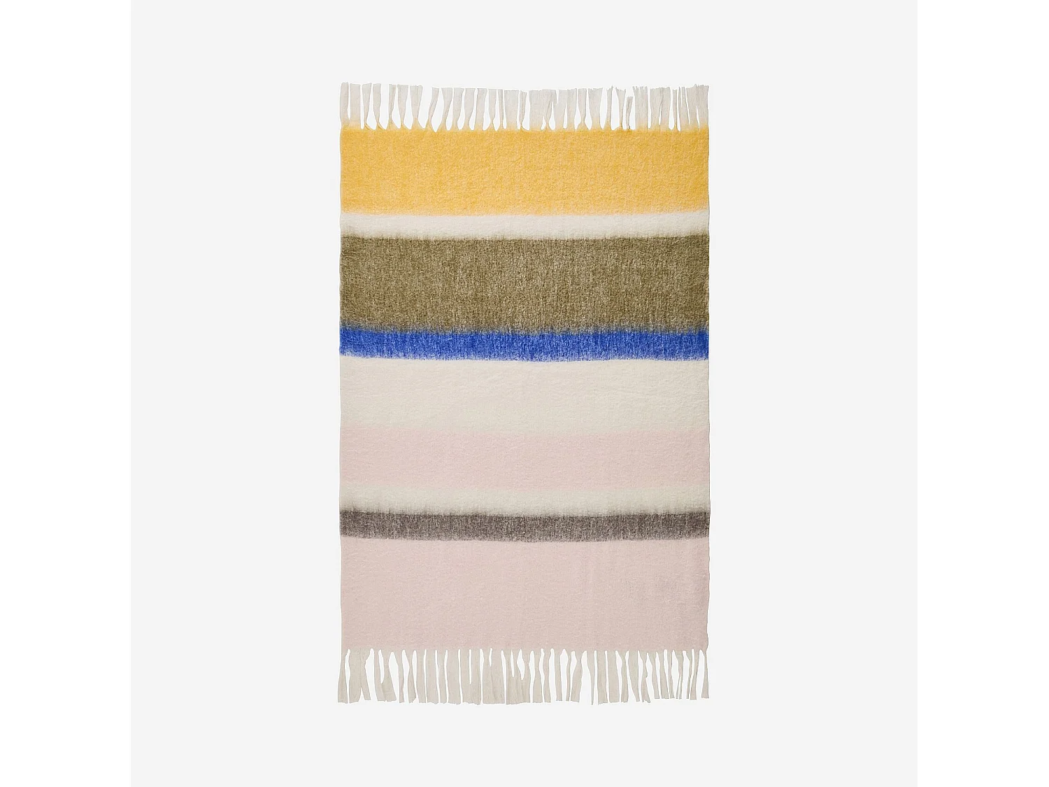 Habitat - Plaid en laine - 130 x 170 cm - Rose et marron - Design by Floriane Jacques - Armel