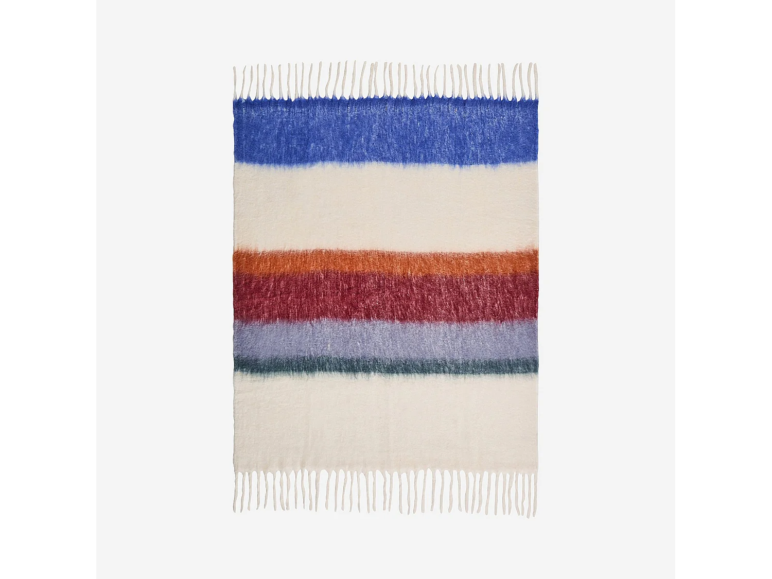 Habitat - Plaid en laine - 130 x 170 cm - Bordeaux et lilas - Bruna