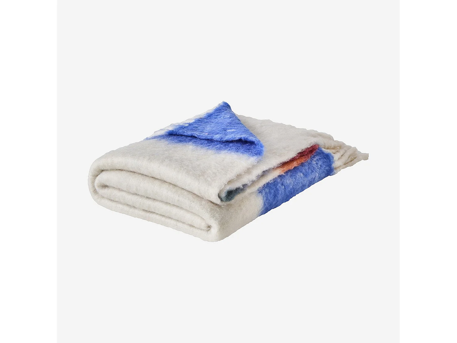 Habitat - Plaid en laine - 130 x 170 cm - Bordeaux et lilas - Bruna