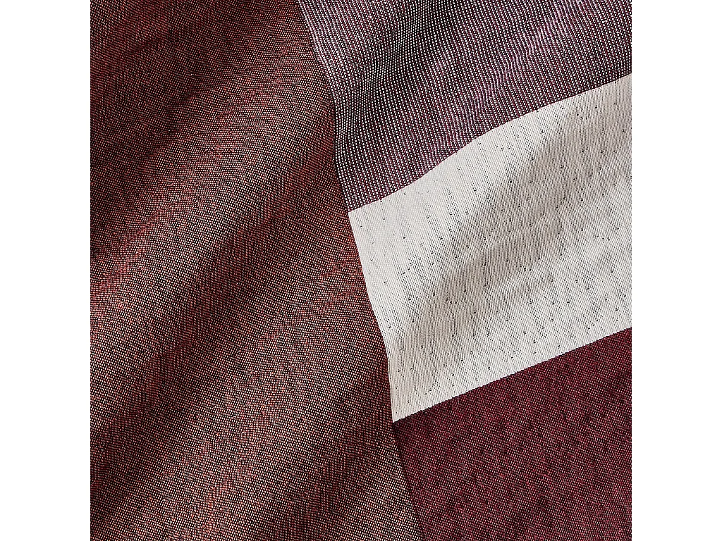 Habitat - Plaid en coton - 130 x 170 cm - Bordeaux - Design by Floriane Jacques - Bonnie