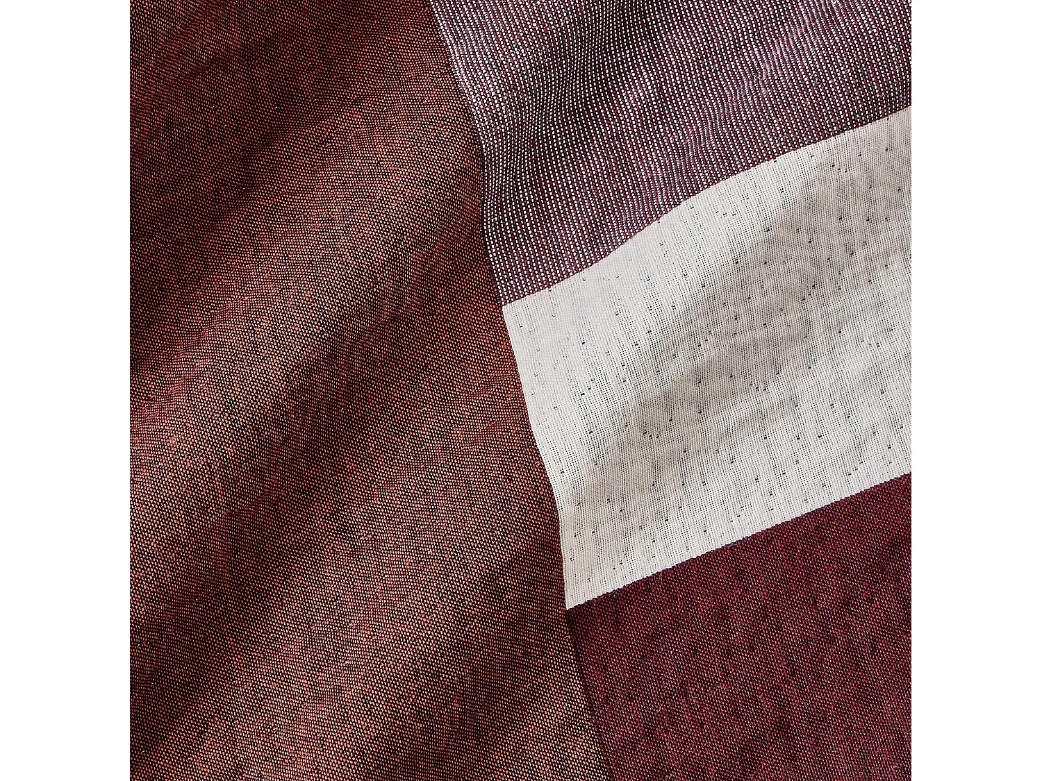 Habitat - Plaid en coton - 130 x 170 cm - Bordeaux - Design by Floriane Jacques - Bonnie