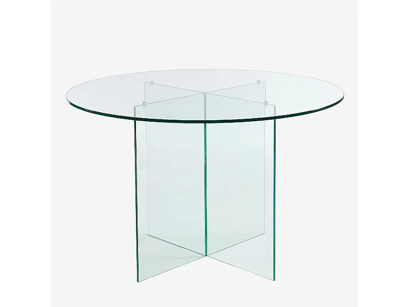 Habitat - Table ronde en verre trempé - Transparent - Design by Céline Mognon Fichet - Elory
