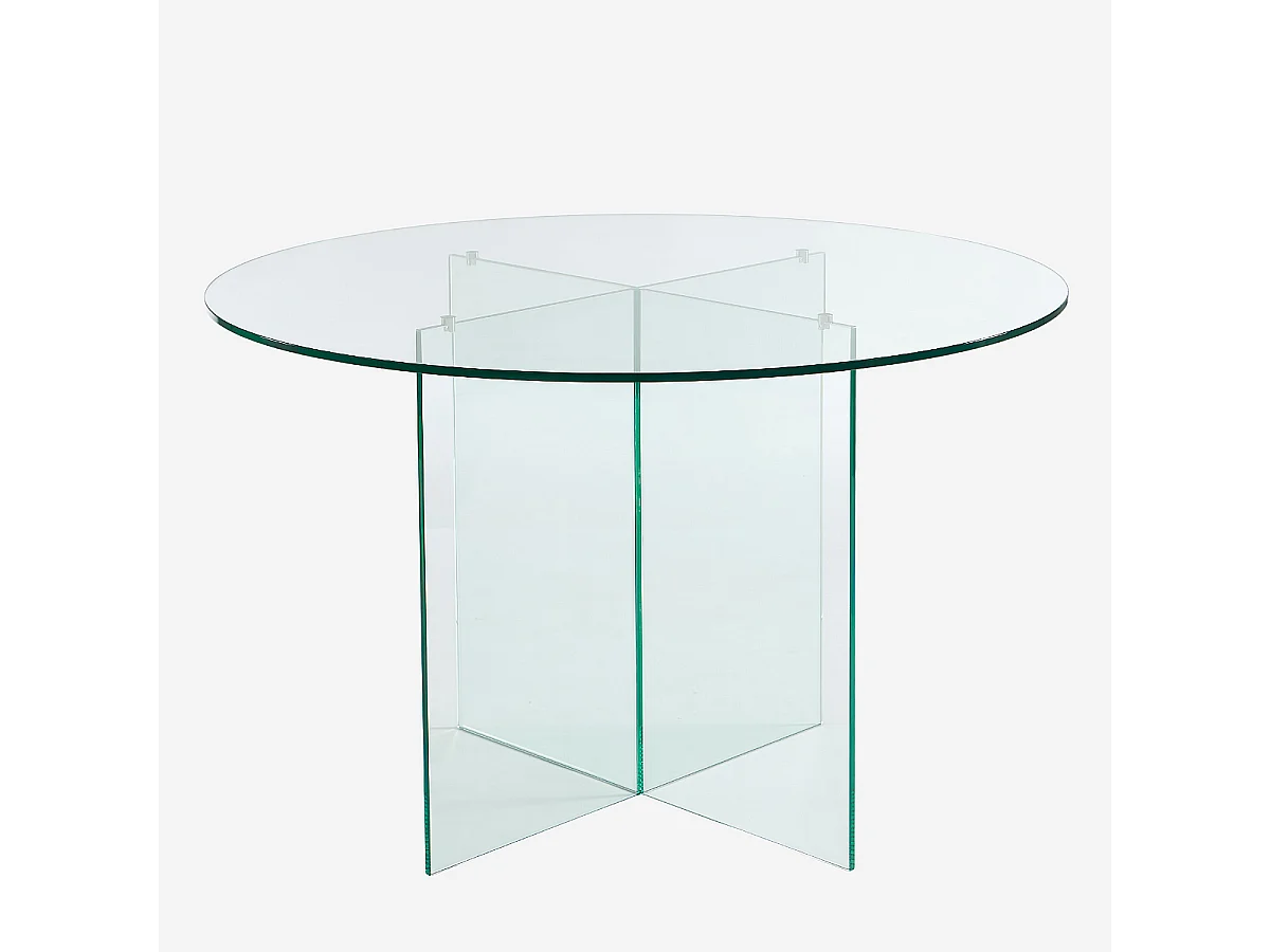 Habitat - Table ronde en verre trempé - Transparent - Design by Céline Mognon Fichet - Elory
