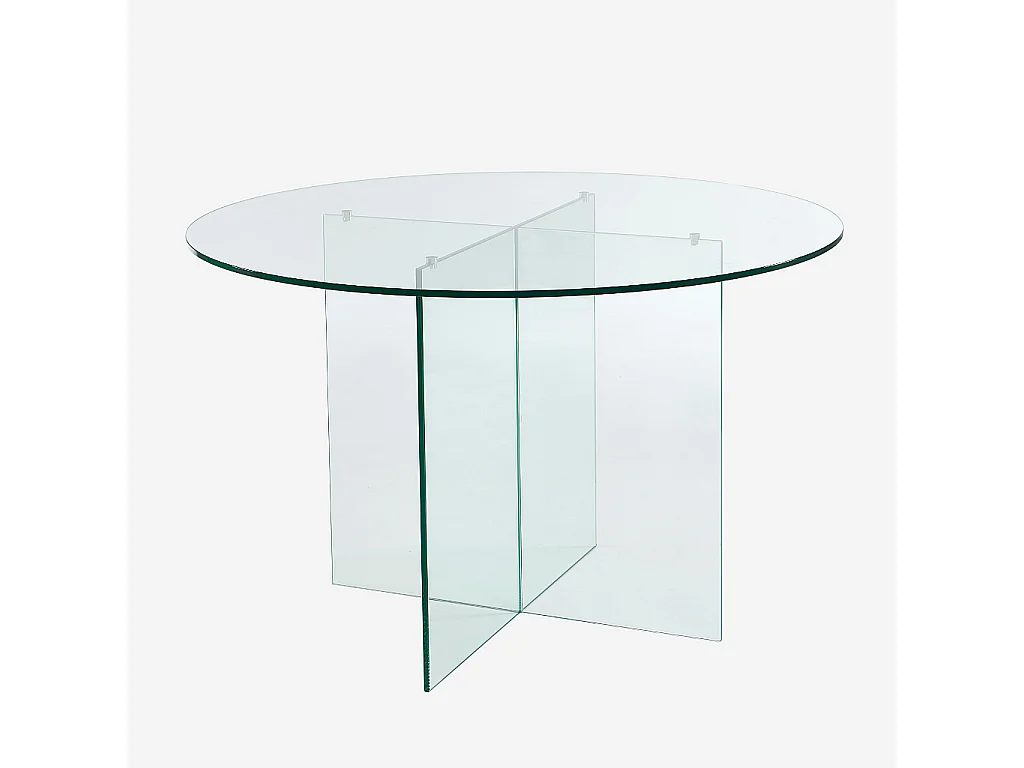 Habitat - Table ronde en verre trempé - Transparent - Design by Céline Mognon Fichet - Elory
