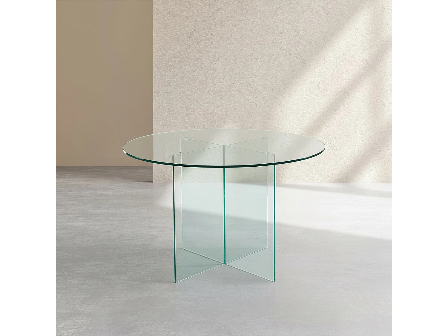 Habitat - Table ronde en verre trempé - Transparent - Design by Céline Mognon Fichet - Elory