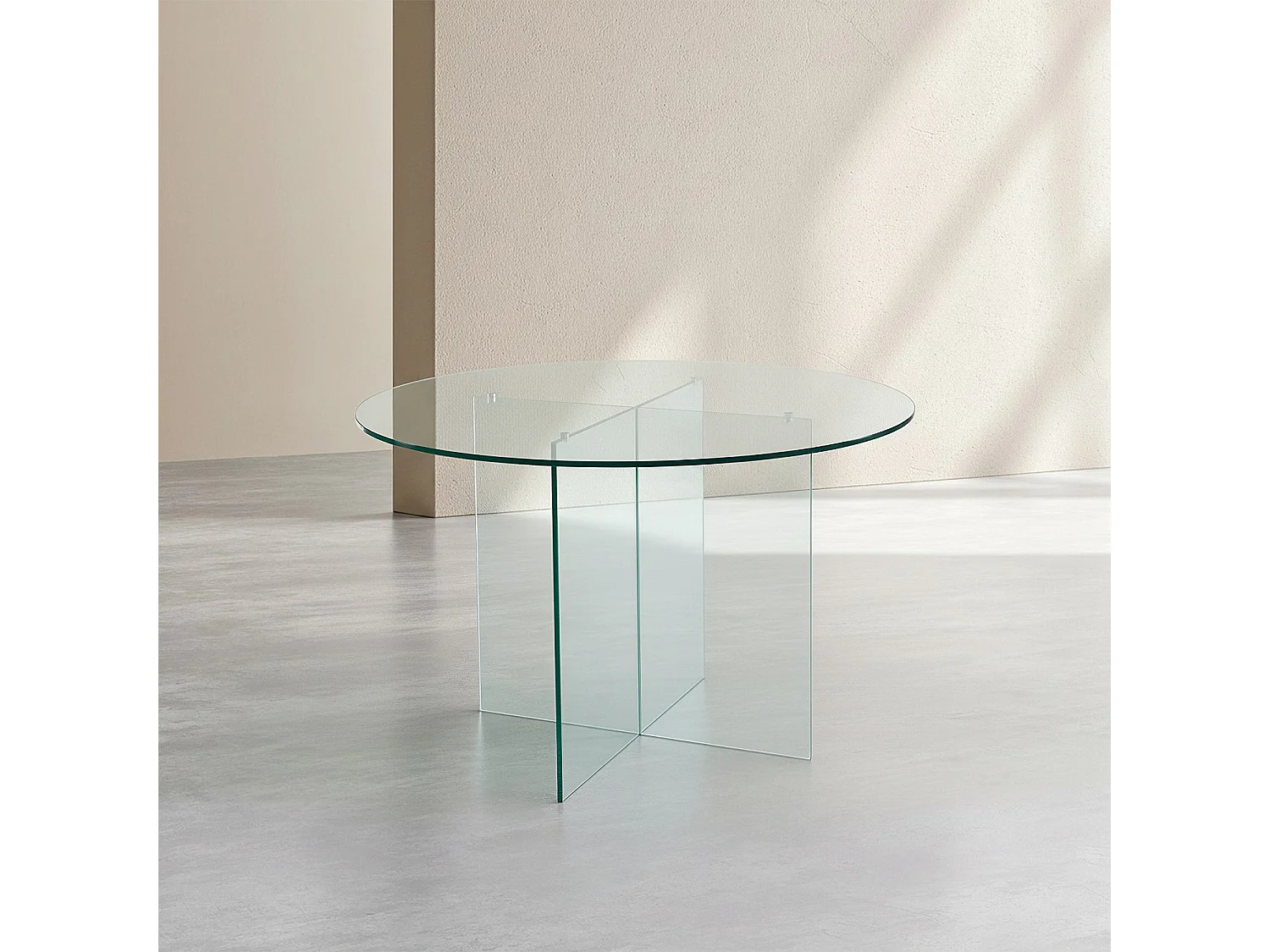 Habitat - Table ronde en verre trempé - Transparent - Design by Céline Mognon Fichet - Elory