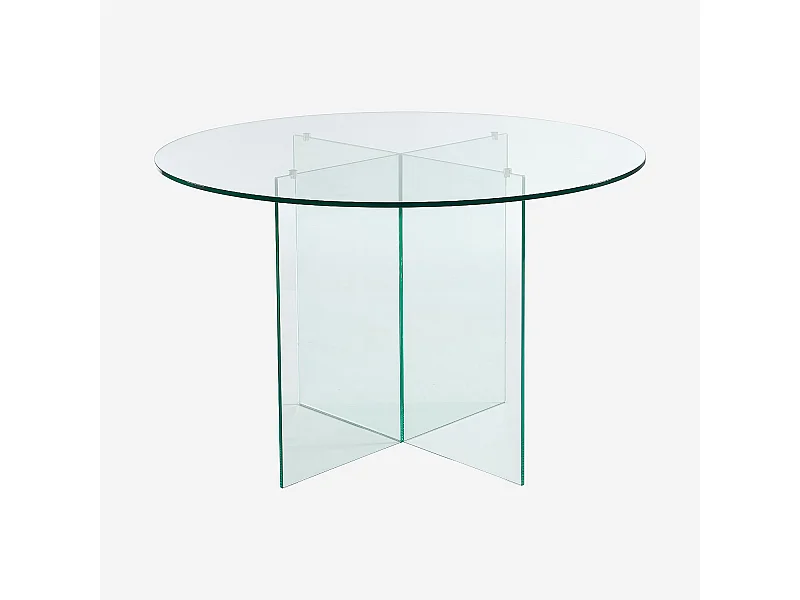 Habitat - Table ronde en verre trempé - Transparent - Design by Céline Mognon Fichet - Elory