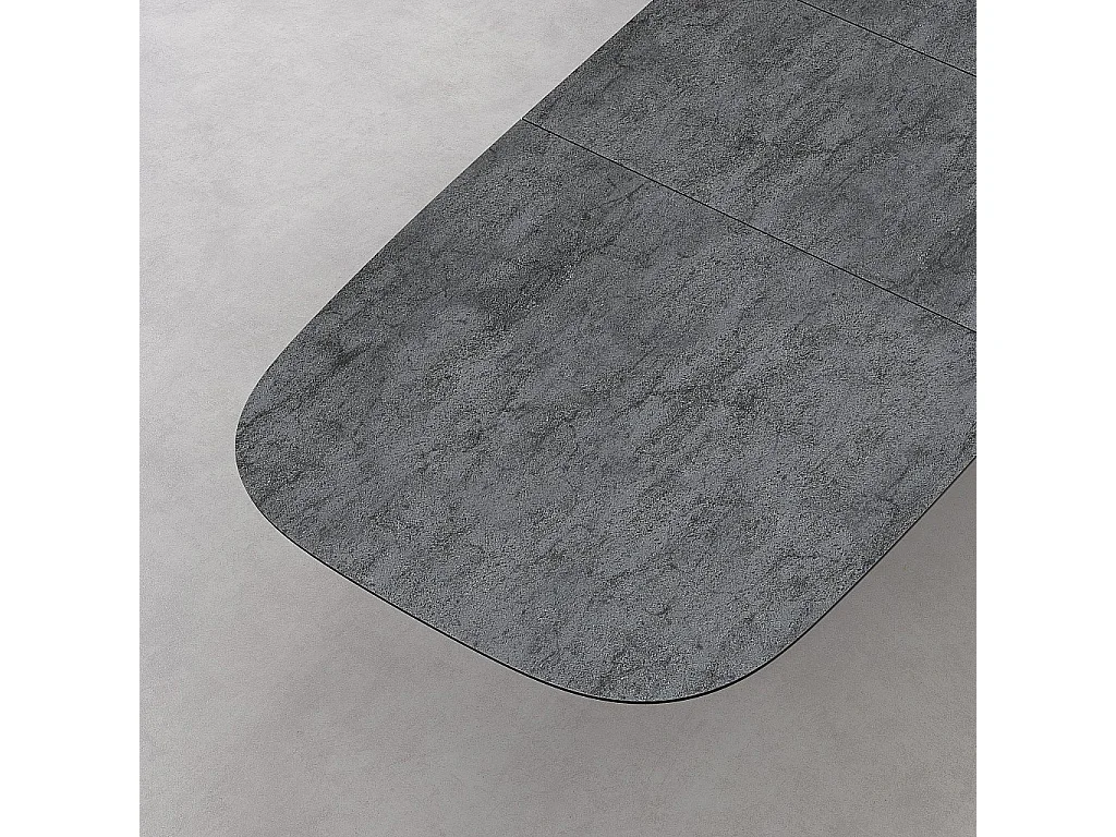 Habitat - Table rectangulaire extensible en céramique - Gris minéral - Perama