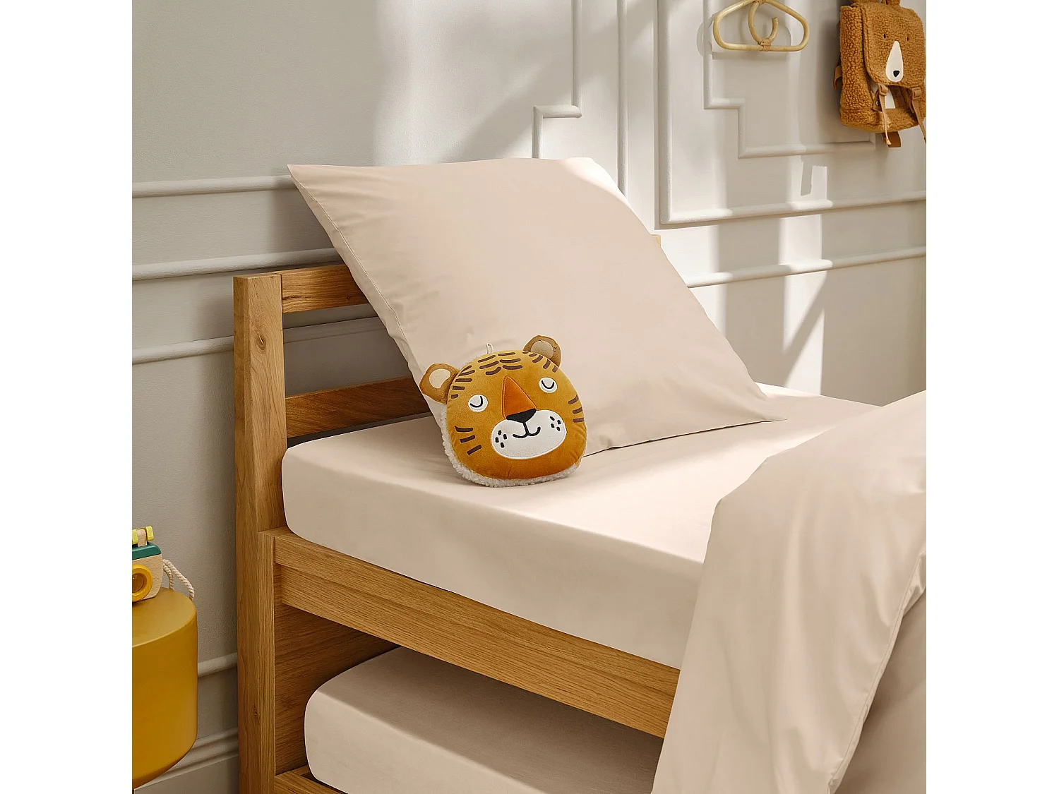 Taie d'oreiller en percale de coton - 65 x 65 cm - Ivoire