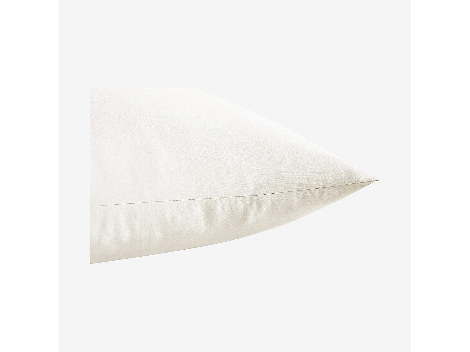 Taie d'oreiller en satin de coton - 65 x 65 cm - Sable