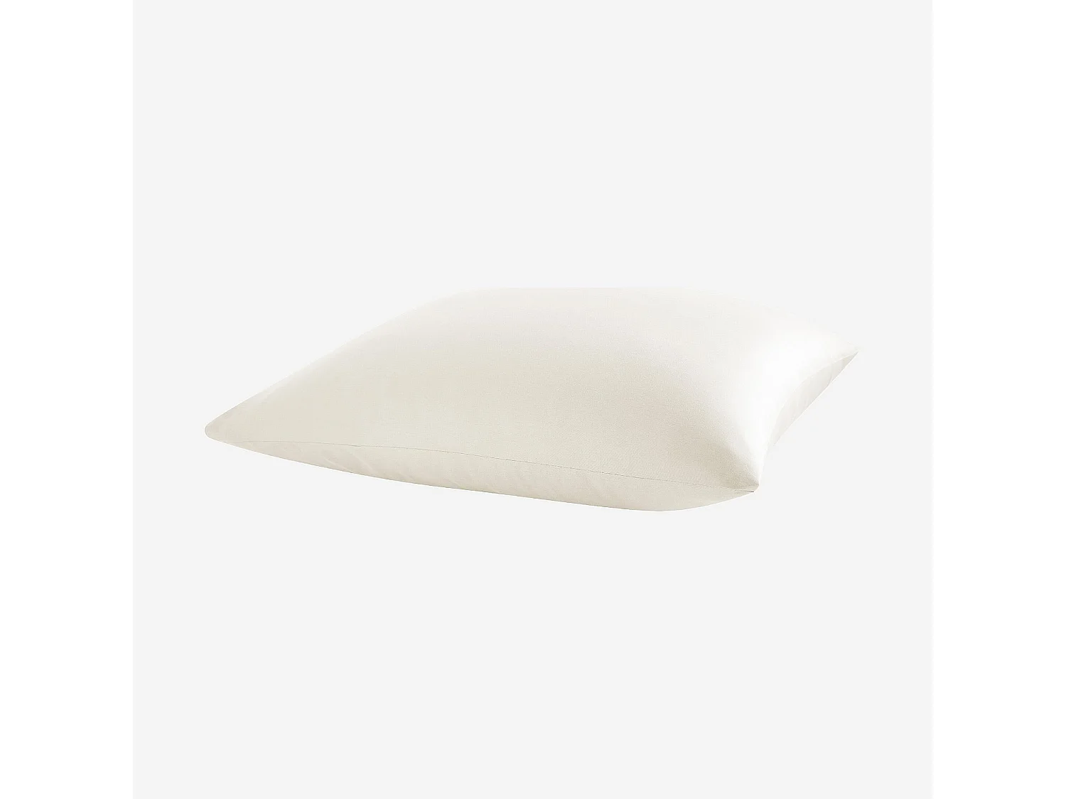 Taie d'oreiller en satin de coton - 65 x 65 cm - Sable