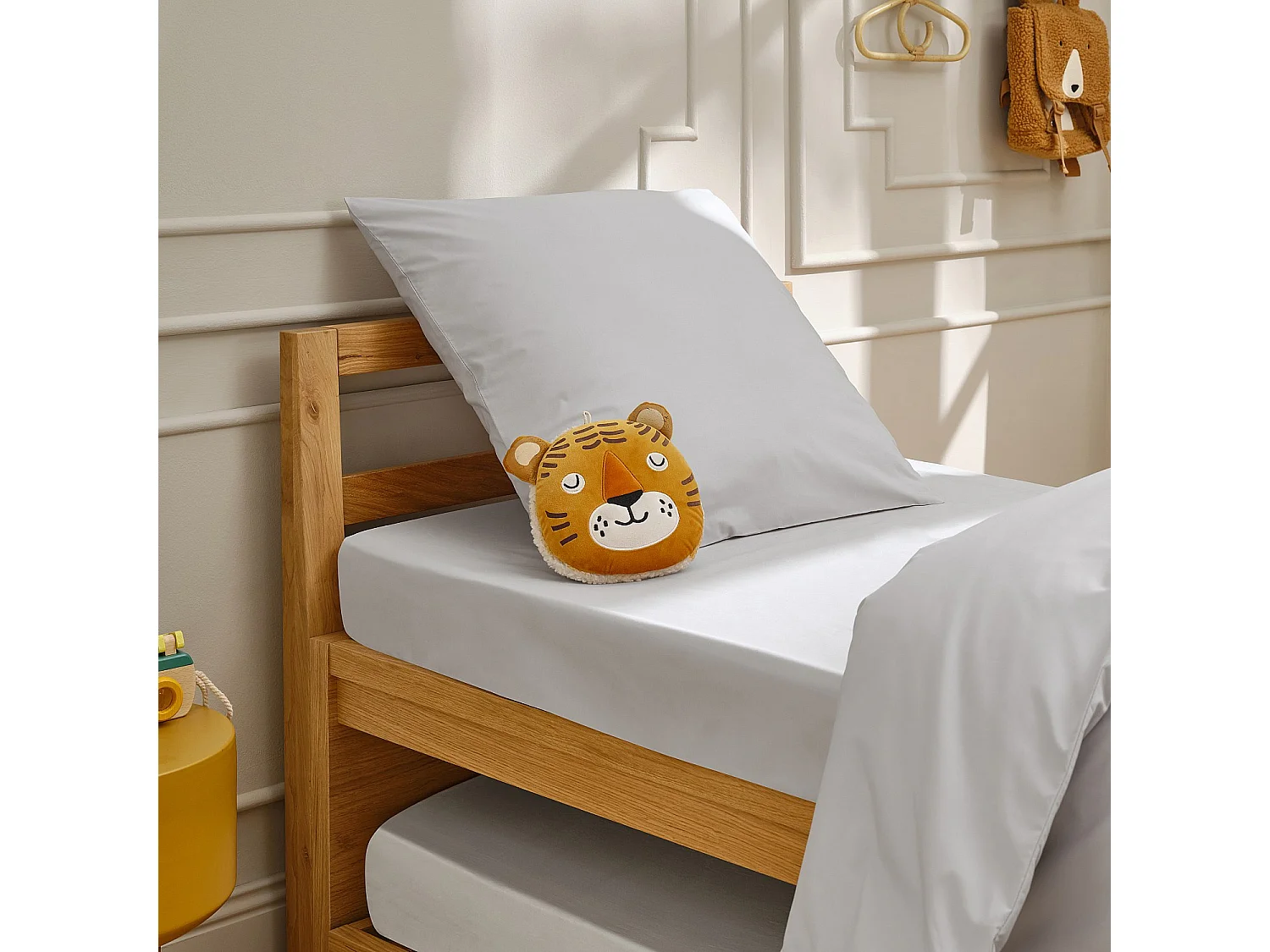 Taie d'oreiller en percale de coton - 65 x 65 cm - Gris perle