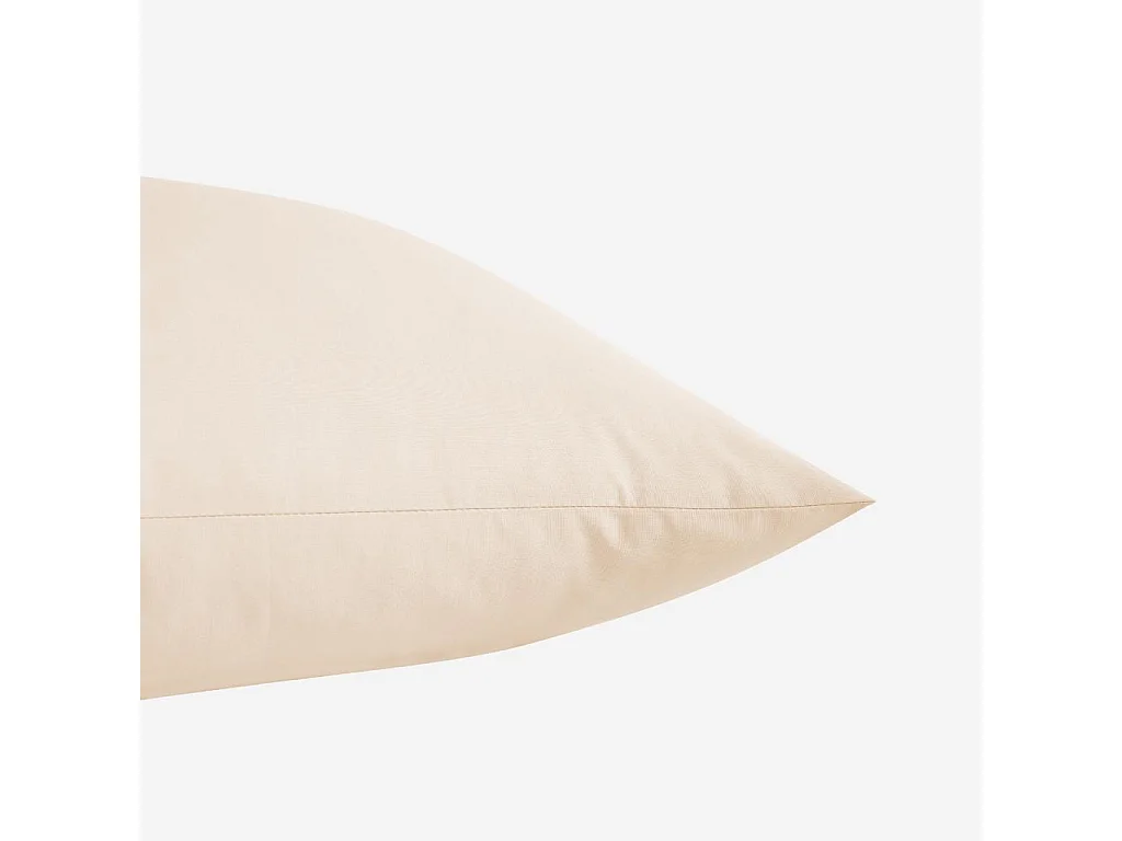 Habitat - Taie d'oreiller en percale de coton - 50 x 70 cm - Ivoire - Amance