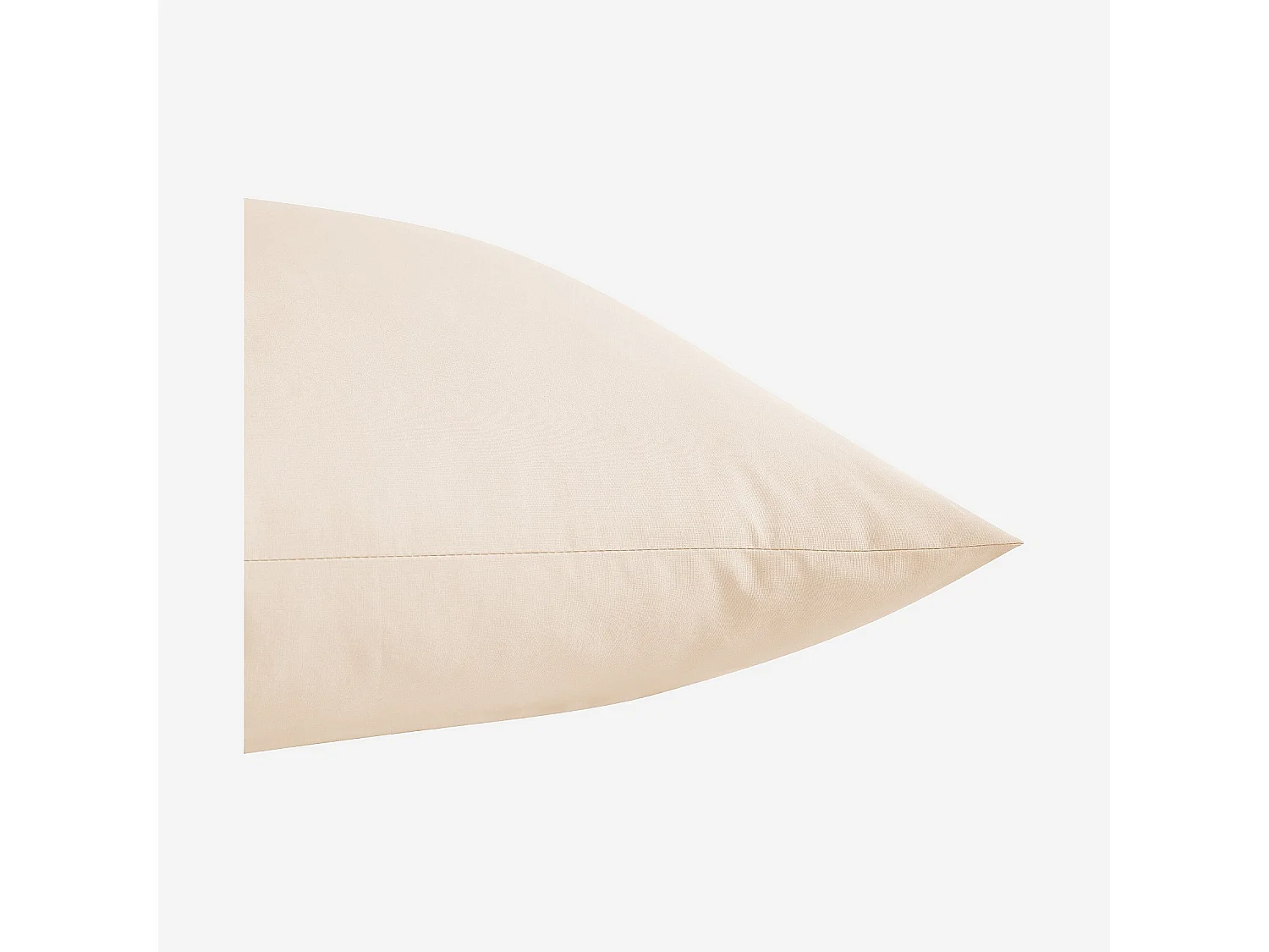 Taie d'oreiller en percale de coton - 50 x 70 cm - Ivoire
