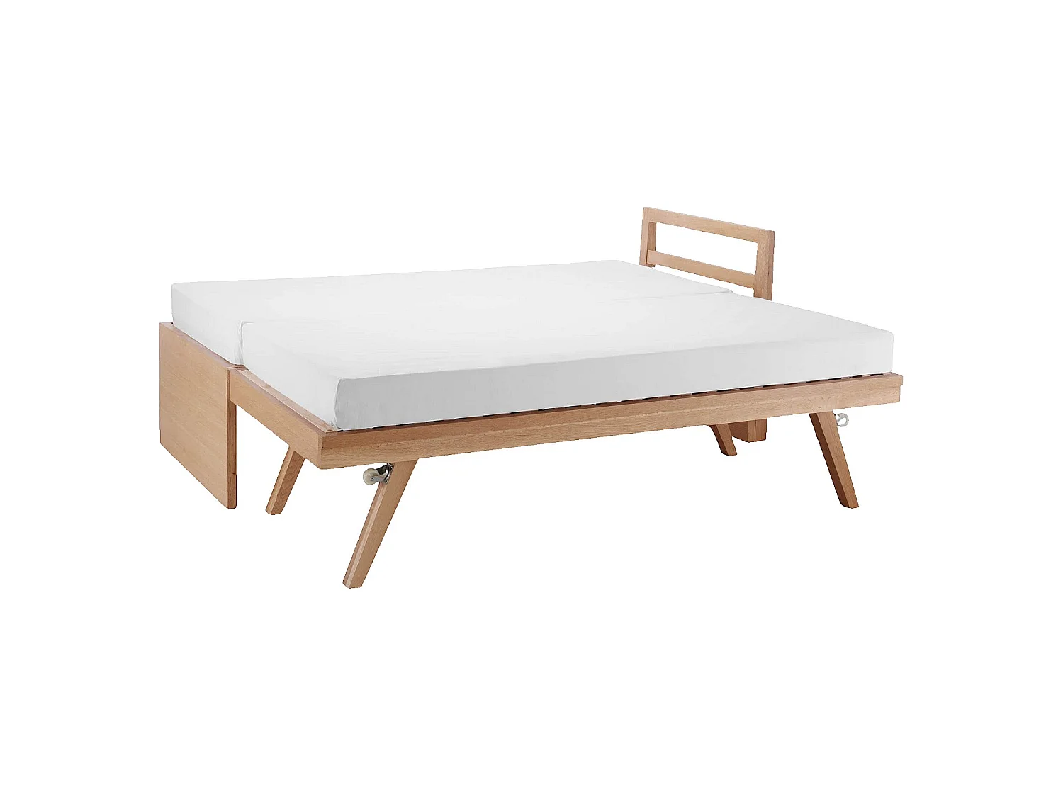 Habitat - Lit gigogne 90 x 200 cm en chêne - Naturel - Adams II