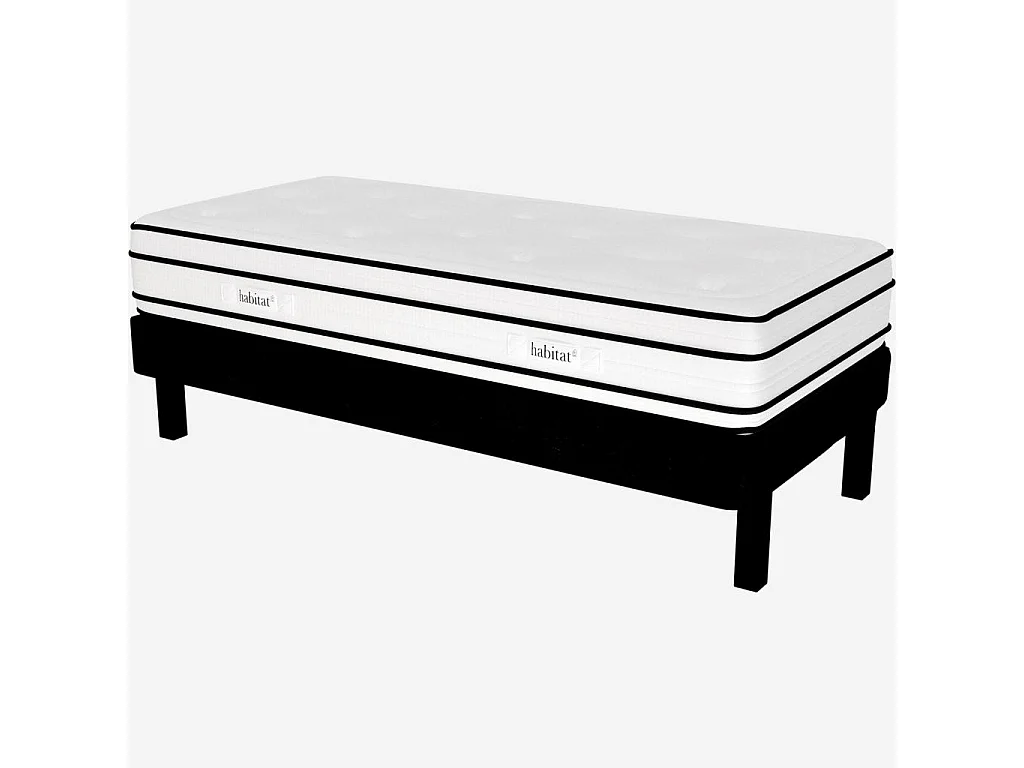 Habitat - Matelas hybride ressorts ensachés et mousse à mémoire de forme  - 80 x 200 cm - Hybride