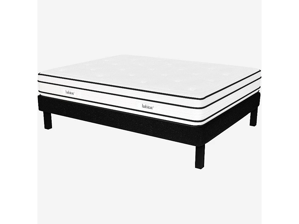 Habitat - Matelas hybride ressorts ensachés et mousse à mémoire de forme - 160 x 200 cm - Hybride
