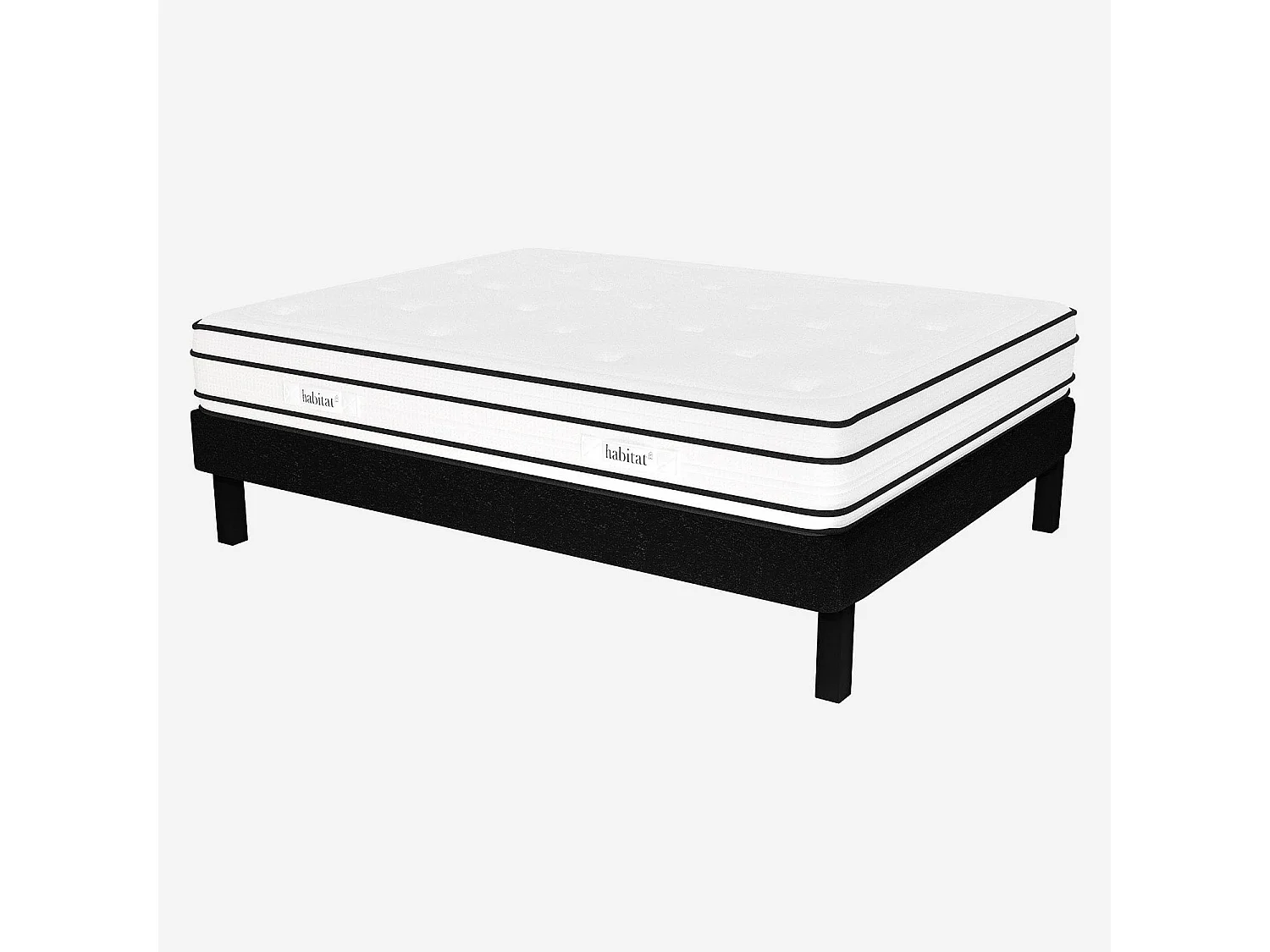 Habitat - Matelas hybride ressorts ensachés et mousse à mémoire de forme - 160 x 200 cm - Hybride