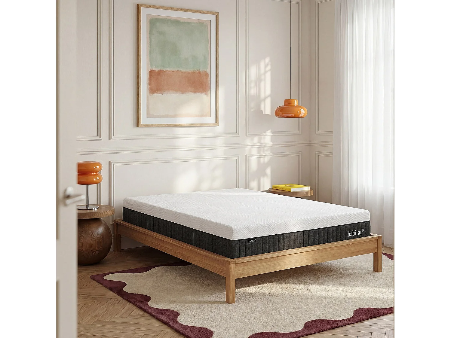 Habitat - Matelas hybride déhoussable ressorts ensachés et mousse à mémoire de forme - 160 x 200 cm - Hybride genese