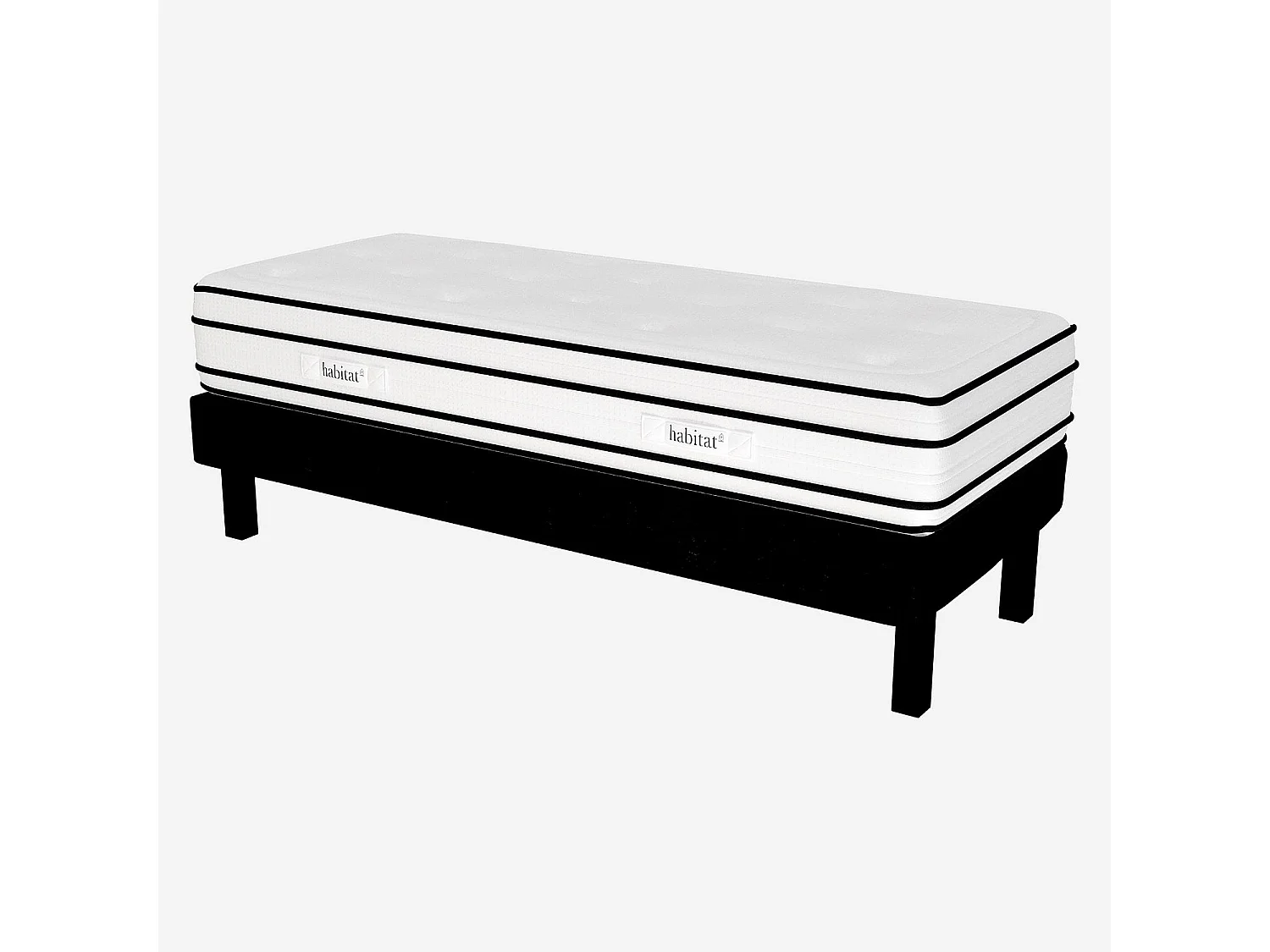 Habitat - Matelas hybride ressorts ensachés et mousse à mémoire de forme - 90 x 200 cm - Hybride