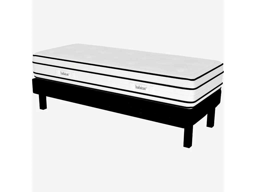 Habitat - Matelas hybride ressorts ensachés et mousse à mémoire de forme - 90 x 190 cm - Hybride