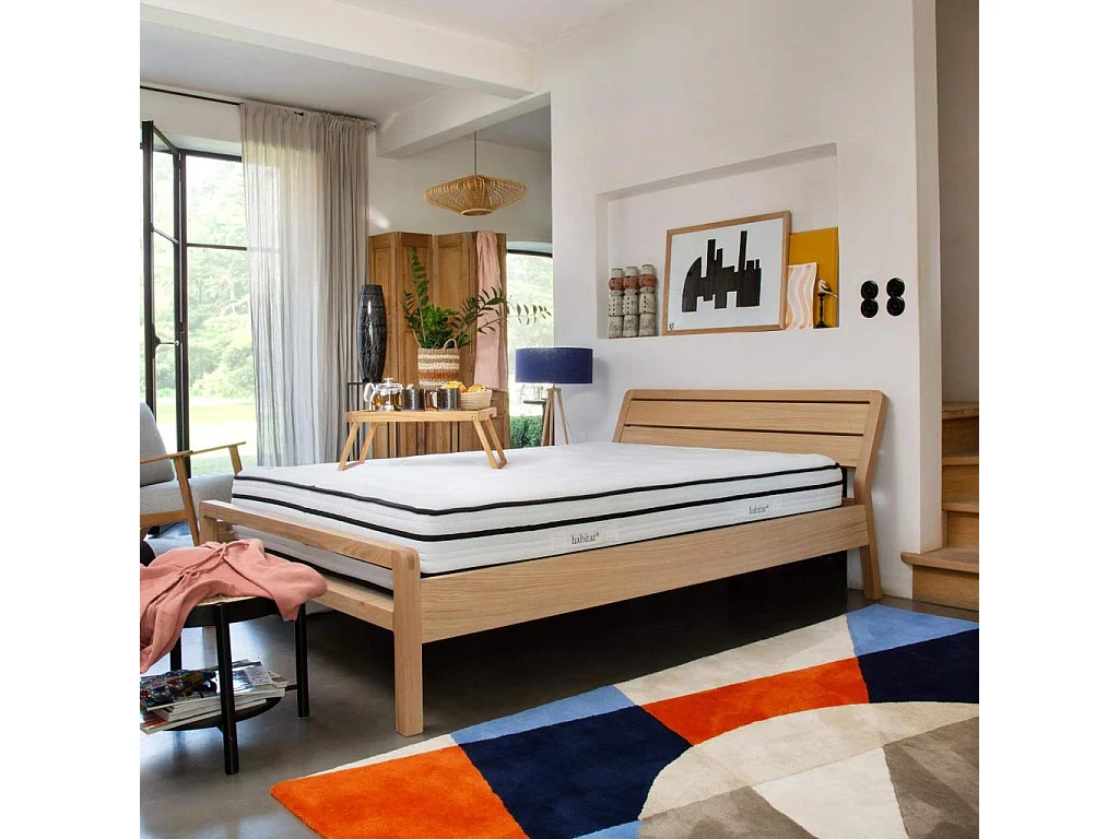Habitat - Matelas hybride ressorts ensachés et mousse à mémoire de forme - 90 x 190 cm - Hybride