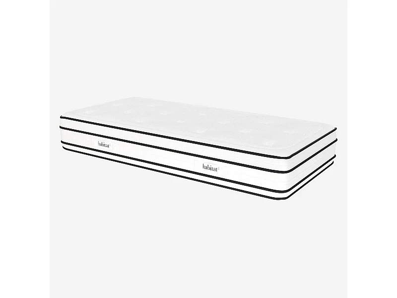 Habitat - Matelas hybride ressorts ensachés et mousse à mémoire de forme - 90 x 190 cm - Hybride