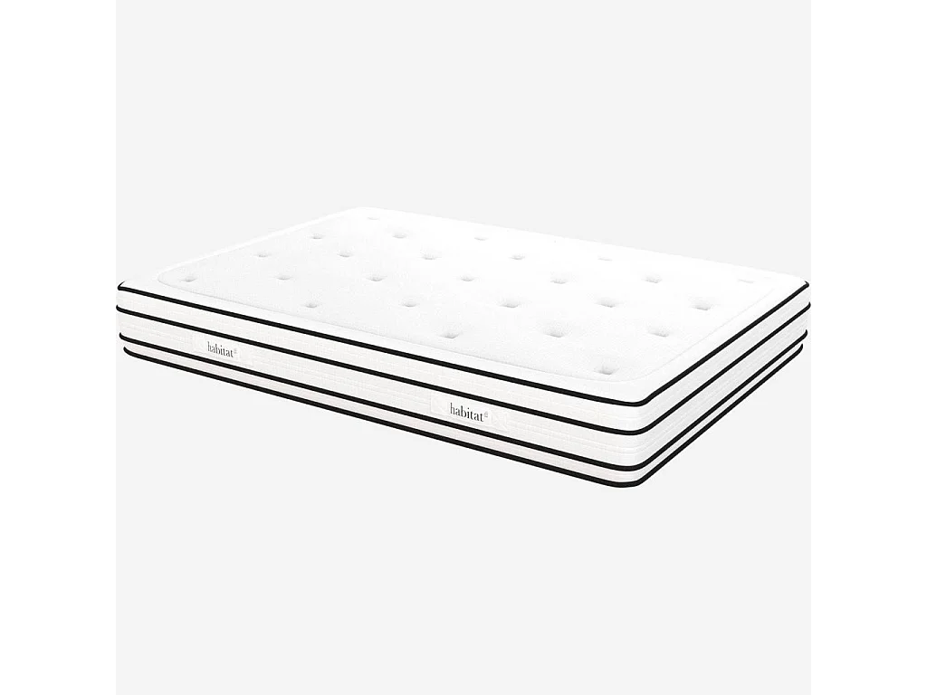 Habitat - Matelas hybride ressorts ensachés et mousse à mémoire de forme - 140 x 200 cm - Hybride
