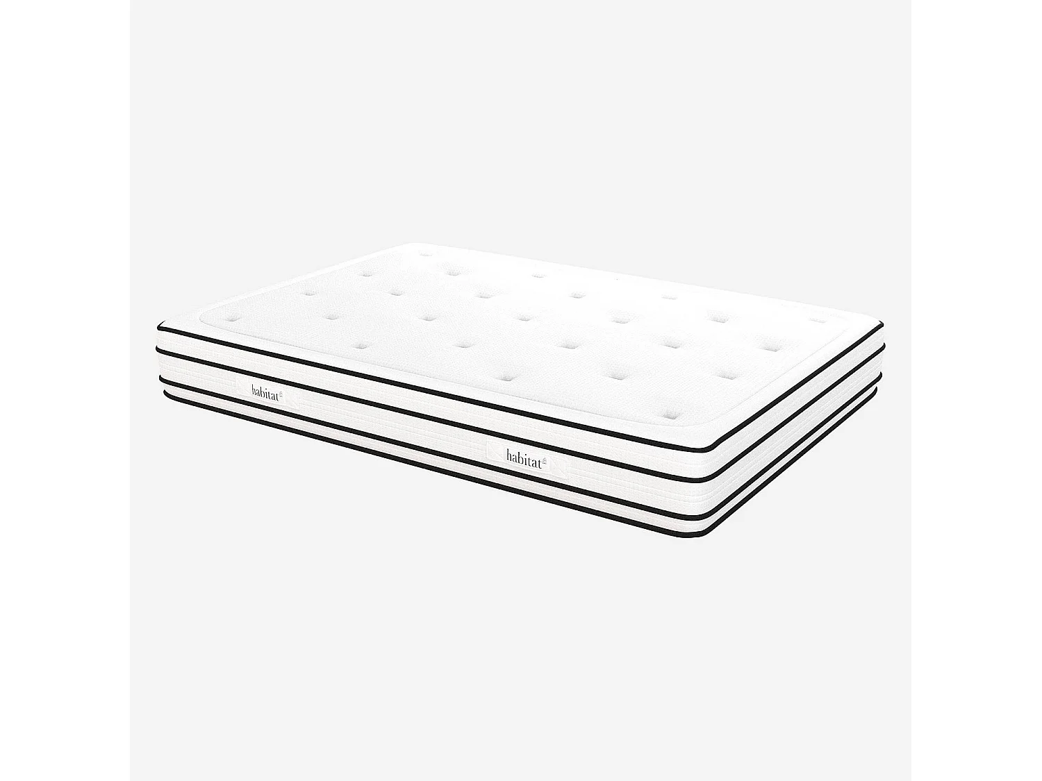 Habitat - Matelas hybride ressorts ensachés et mousse à mémoire de forme - 140 x 200 cm - Hybride