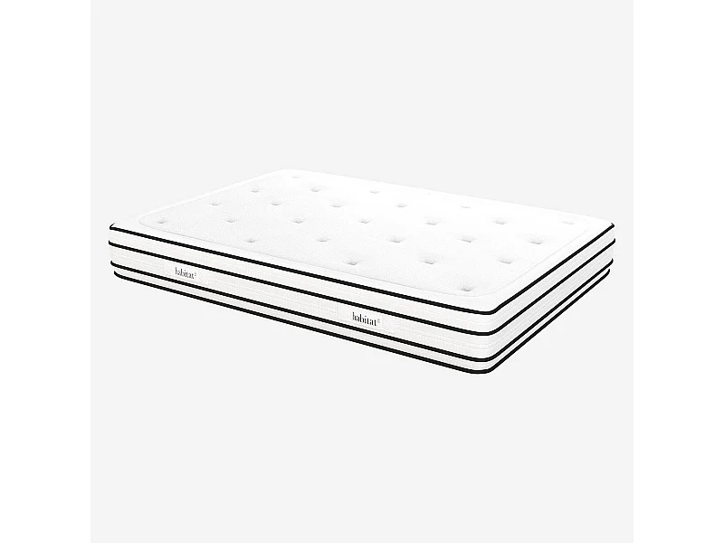 Habitat - Matelas hybride ressorts ensachés et mousse à mémoire de forme - 140 x 200 cm - Hybride