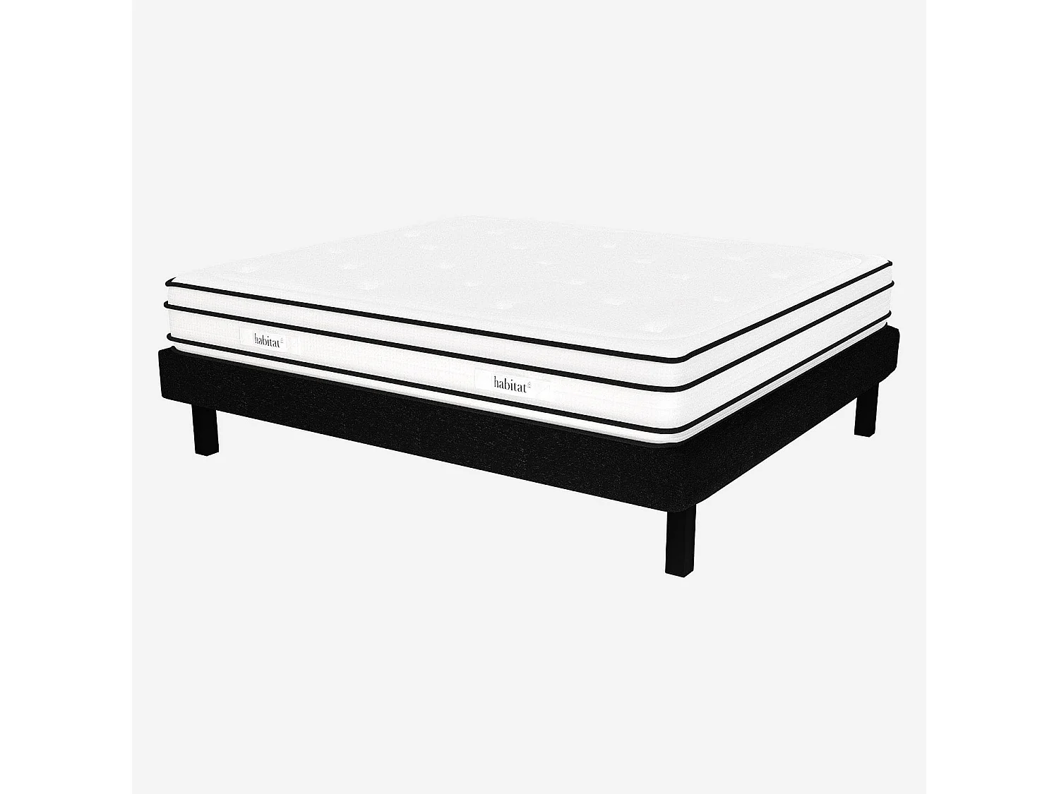 Habitat - Matelas hybride ressorts ensachés et mousse à mémoire de forme - 180 x 200 cm - Hybride