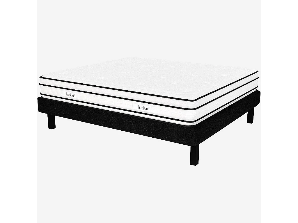 Habitat - Matelas hybride ressorts ensachés et mousse à mémoire de forme - 180 x 200 cm - Hybride