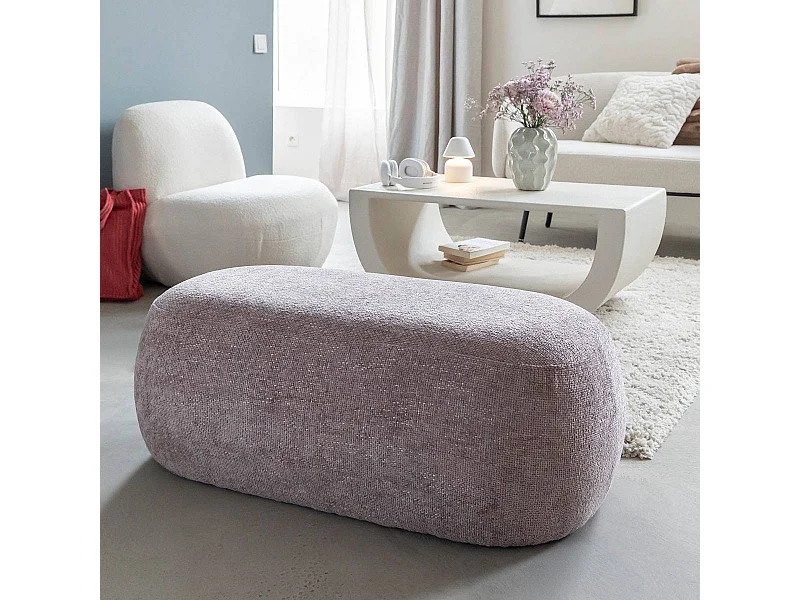 Banc en tissu lilas Lola