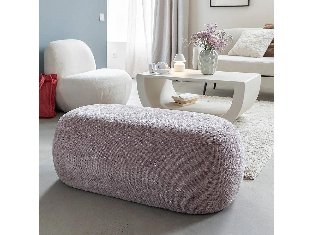 Banc en tissu lilas Lola