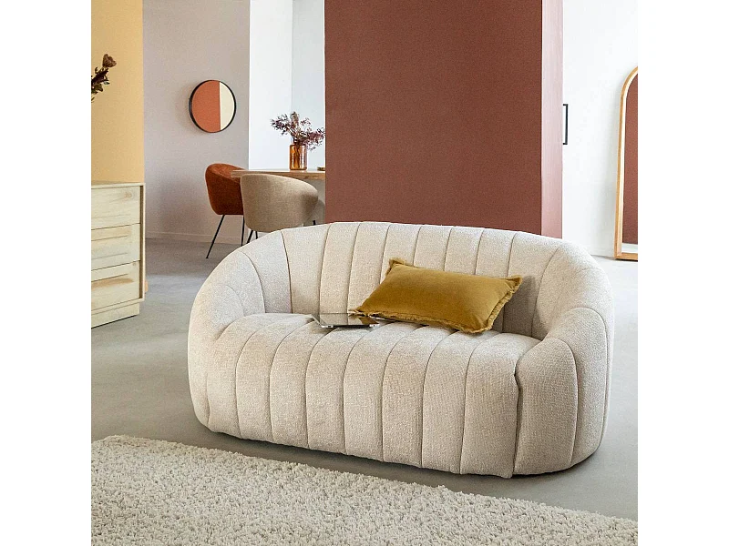 Canapé en tissu écru Axel