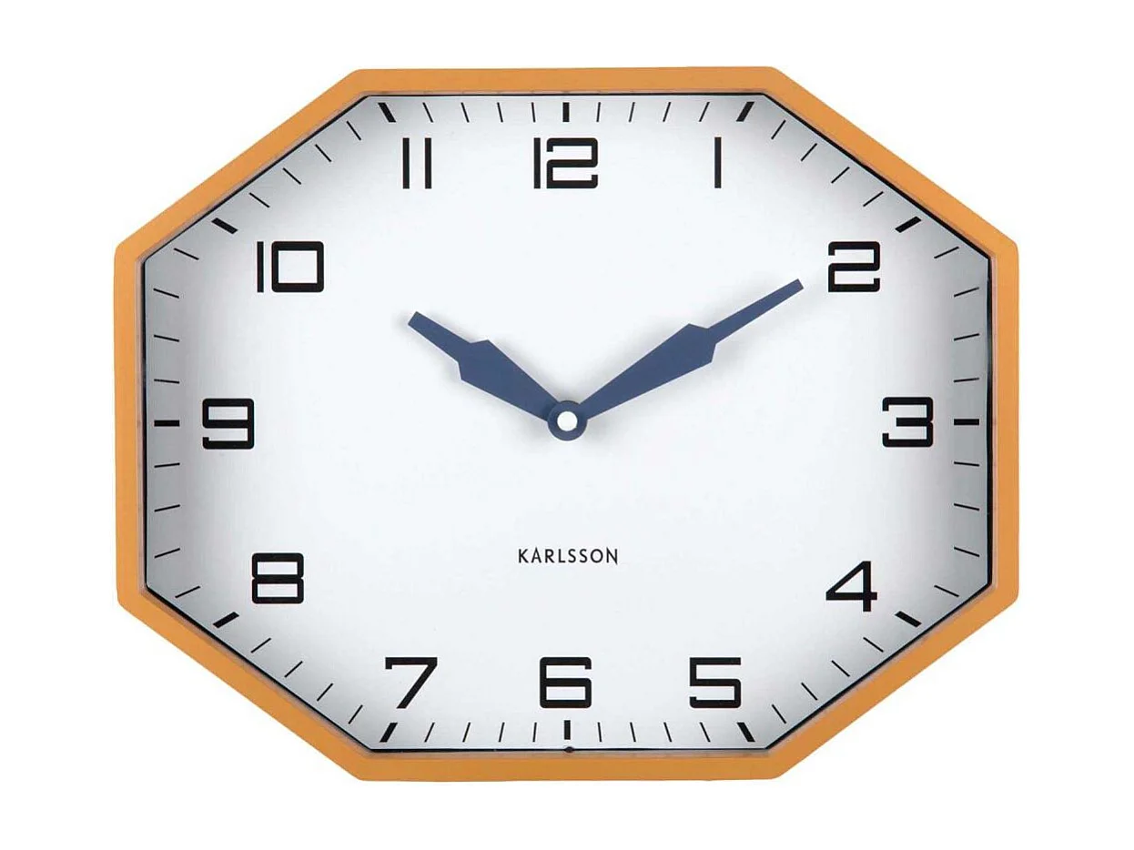 Horloge murale octogonale en résine Factory