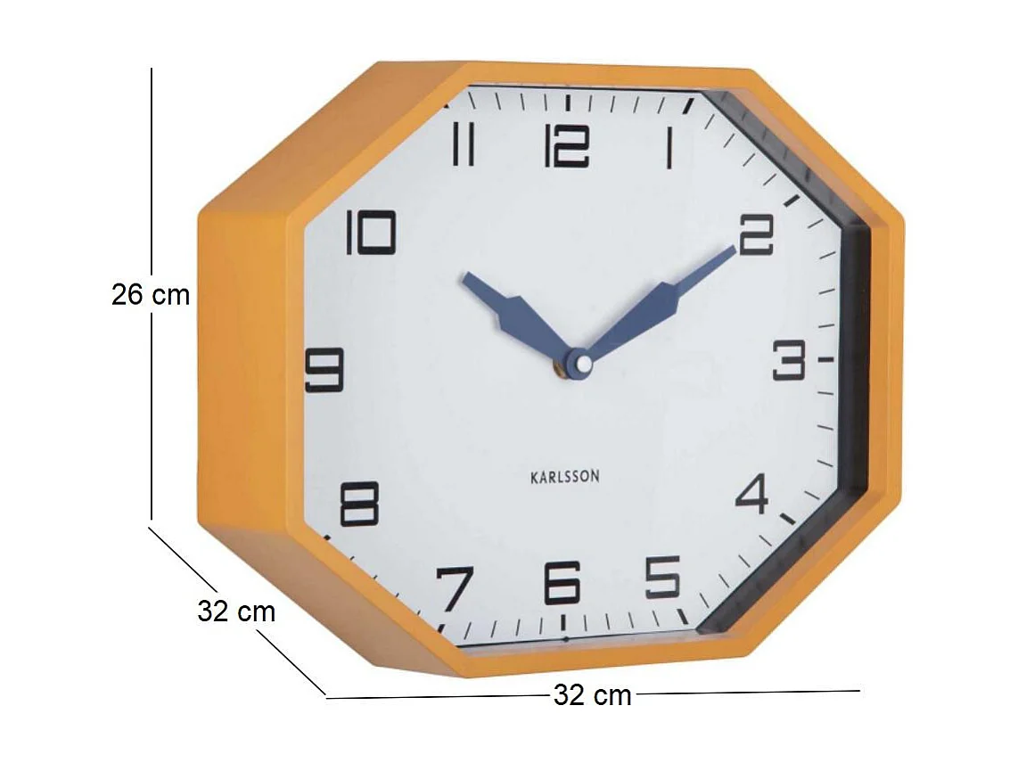 Horloge murale octogonale en résine Factory