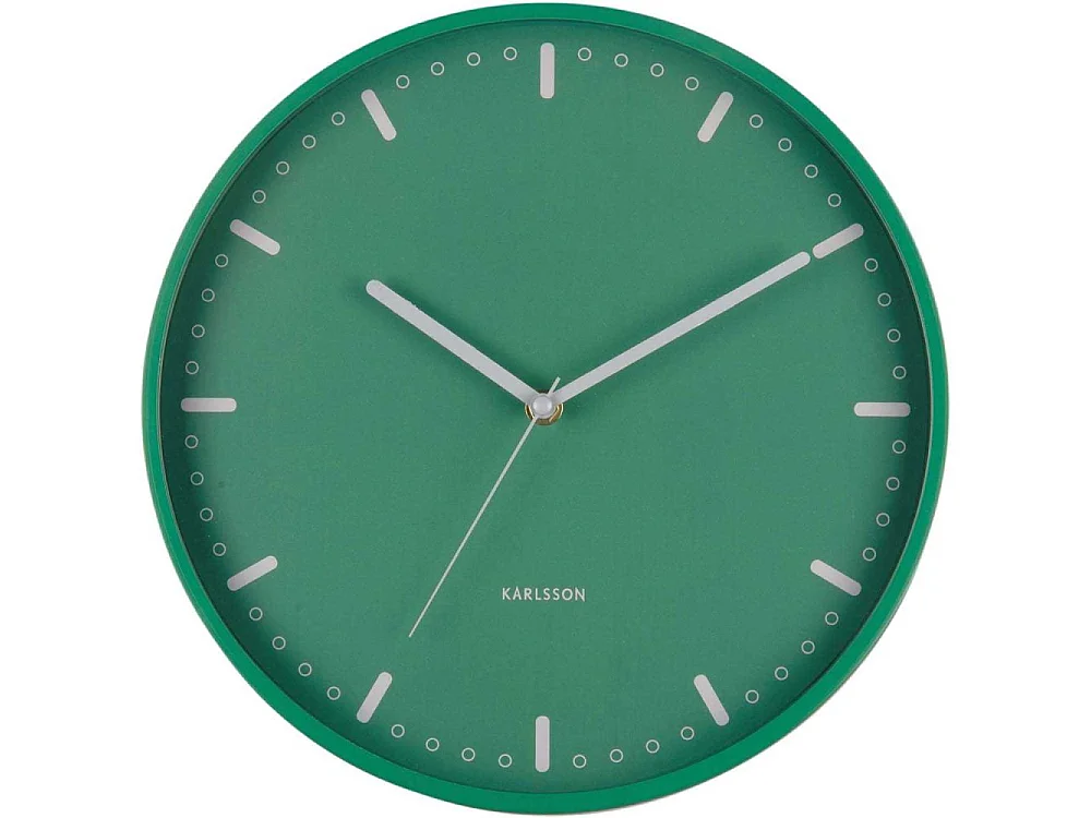 Horloge murale en aluminium Cool Retro Vert