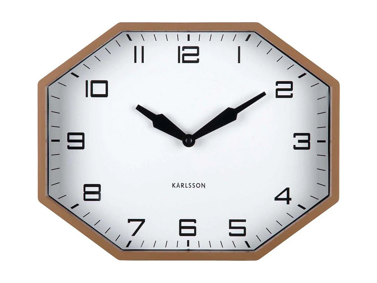 Horloge murale octogonale en résine Factory