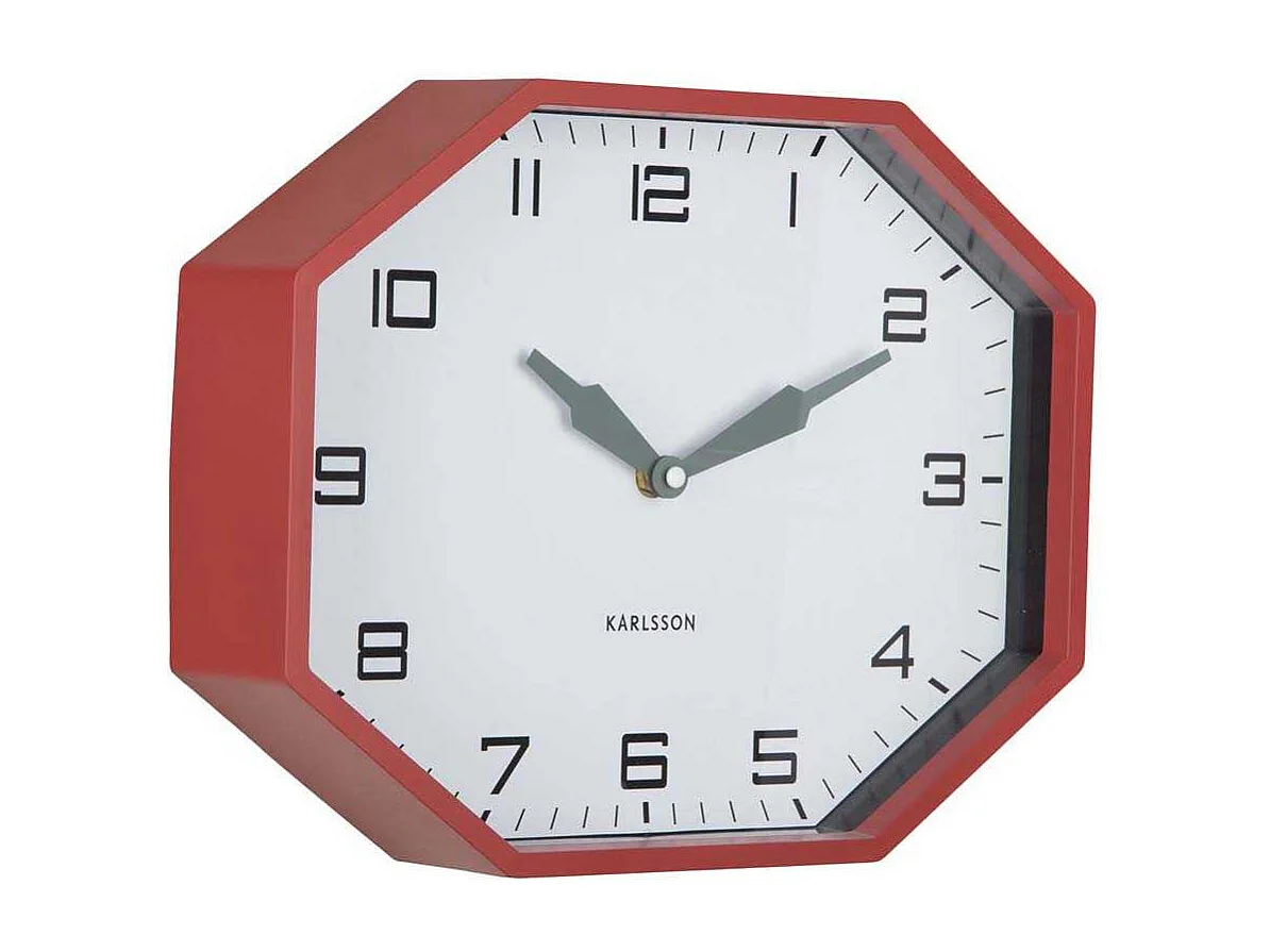 Horloge murale octogonale en résine Factory