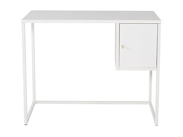 Bureau Design Avec Porte "Bakal" 95cm Blanc