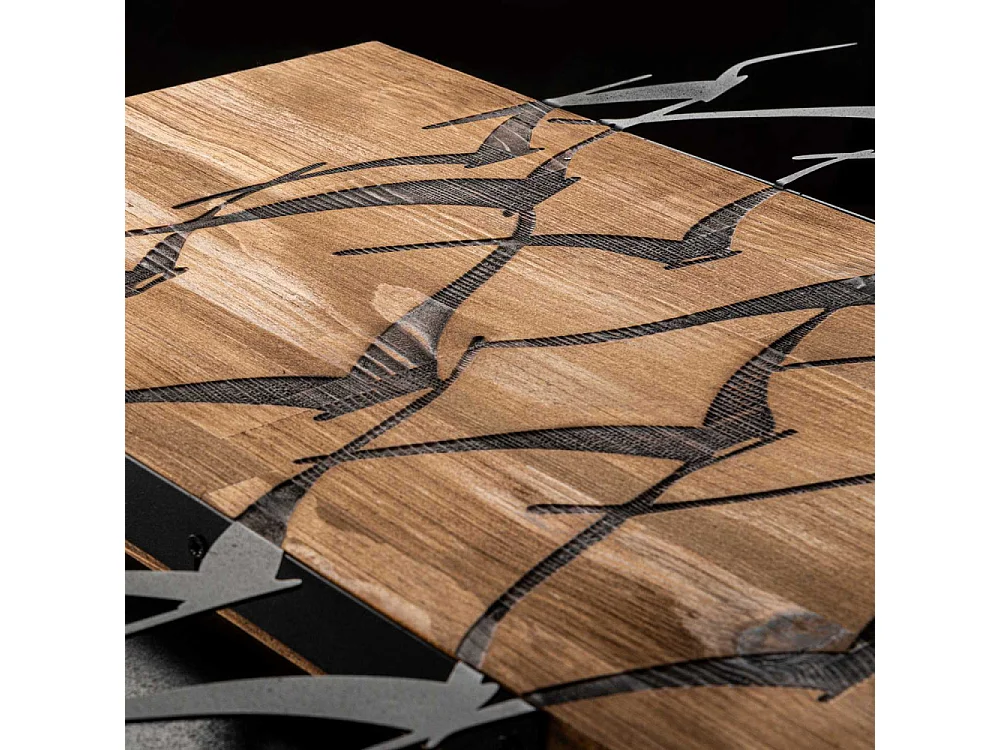 Décoration murale bois et métal Animal Migration