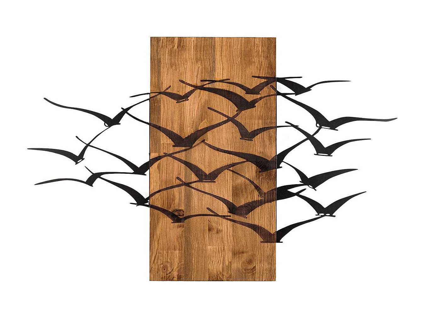 Décoration murale bois et métal Animal Migration