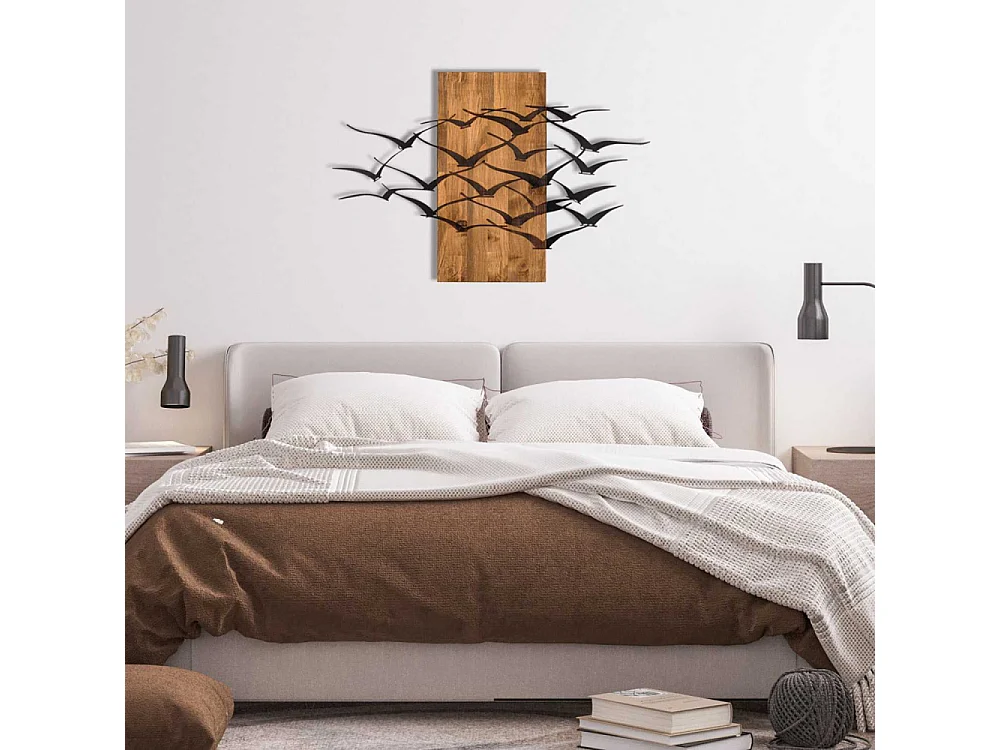 Décoration murale bois et métal Animal Migration