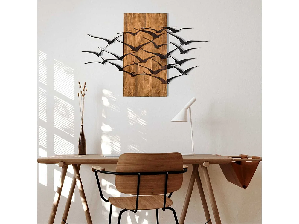 Décoration murale bois et métal Animal Migration