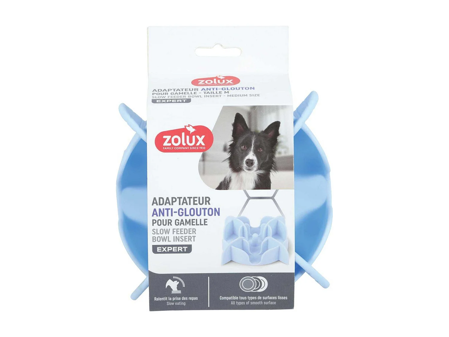 Adaptateur anti glouton en silicone Slow feeder