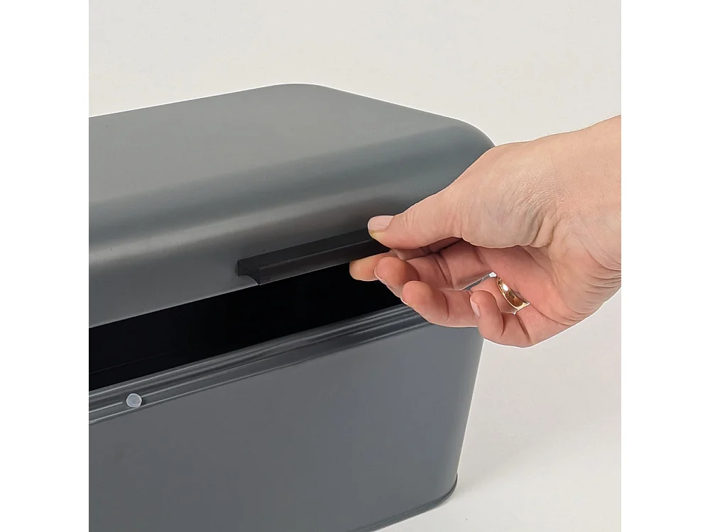 Boite à pain Frisca gris 25x43 cm