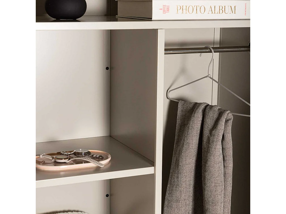 Armoire Design 2 Portes "Piring" 183cm Beige