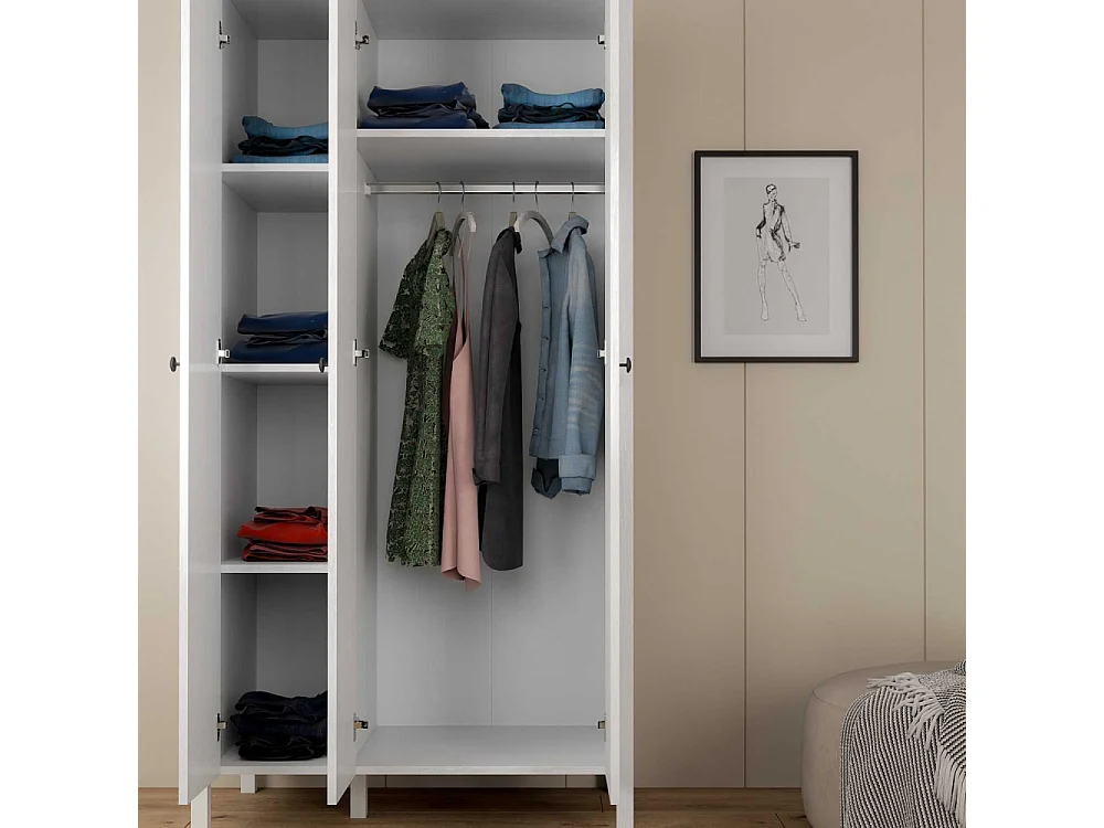 Armoire 3 portes en aggloméré Frannie