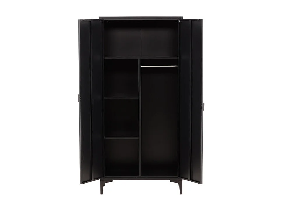 Armoire Design 2 Portes "Piring" 183cm Noir